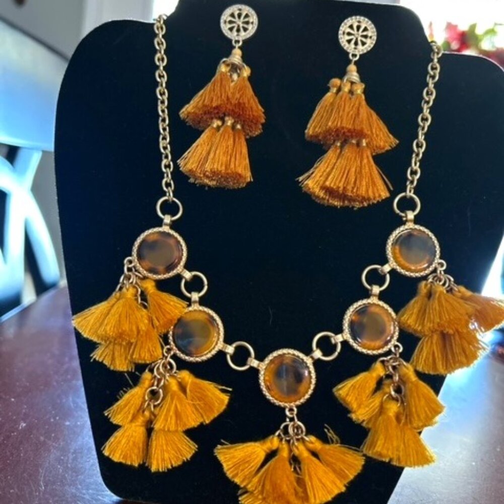 Necklace & Earring Set by INC - Tortoise gold tone